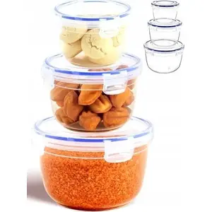 Komplekts 3 apaļi pārtikas trauki Katex 625 ml, 1200 ml, 2100 ml
