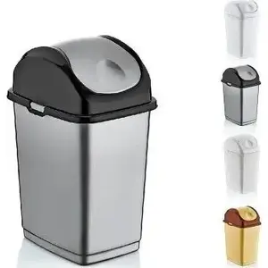 Waste container tilt SLIM 10 L, Katex — white, 240×195×365 mm