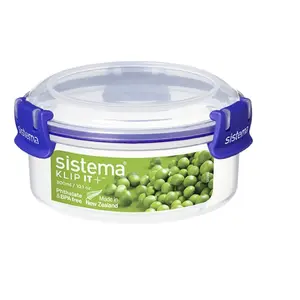 Food container systema Round Klip it Plus 300ml — 300 ml capacity, round reusable lunch box