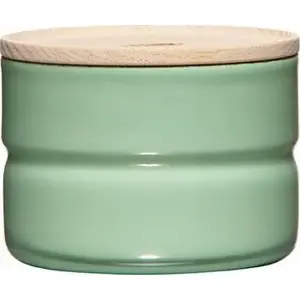 Canister RIESS R-2171-202 0.2 L with Wooden Lid, Slow Green