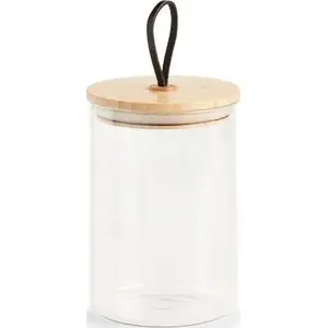 Glass storage jar with bamboo lid ZELLER 1300 ml (11.2 × 16.3 cm)