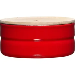 RIESS низкий кухонный контейнер с деревянной крышкой 0,6 л Fresh Tomato