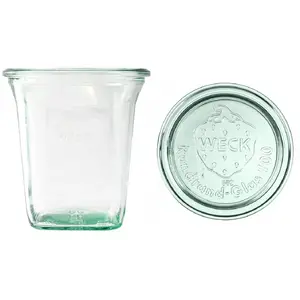 Glass Jar WECK Quadro 545 ml with Lid — pack of 6