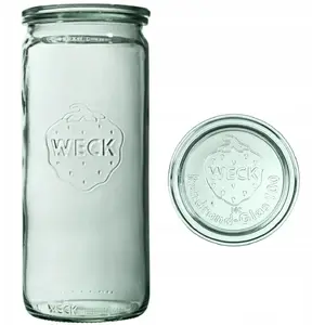 Glass jar (cylindrical) WECK 1590 ml with lid — pack of 6