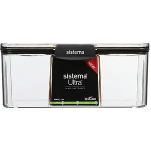 Контейнер для пищи sistema Tritan Ultra Square 2.6 л, без BPA, многоразовый