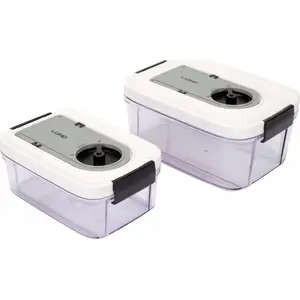 Вакуумные контейнеры для пищи TOYA LUND набор 0,75 л и 1,5 л, многоразовые герметичные емкости