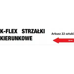 Norādes bultiņas K-flex — sarkanas uzlīmes, 22 gab. uz loksnes