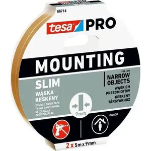 Mounting tape Tesa double-sided for LED strips 2 x 5 m, 9 mm width