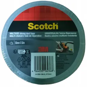Remonta lente Scotch 50 mm x 50 m — 1 ruļļa, sudrabota