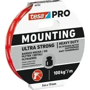 Tesa divpusēja montāžas putu līmlente Pro Ultra Strong 19 mm x 1,5 m
