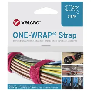 Atbrīvojama kabeļu saite Velcro ONE-WRAP 230×20 mm polipropilēns, dzeltena, 25 gab.