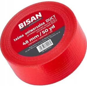 Bisan Duct Tape 48 mm x 25 m, Universal Repair Tape, Red