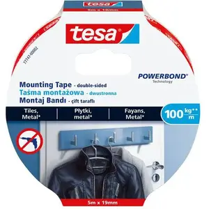 Монтажная лента Tesa H7774702 — 19 мм x 5 м, двусторонняя для плитки