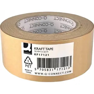 Клеящая бумажная лента Q-Connect KRAFT 50 мм x 50 м, толщина 130 мкм
