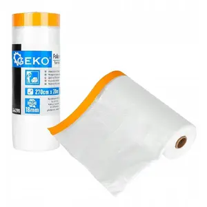 Paint masking film with washi tape GEKO 270 cm x 20 m, tape width 18 mm (model 5903418301569)