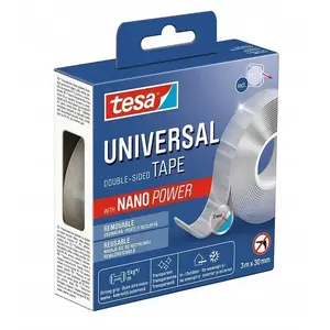 Montāžas divpusēja līmlente PRO Nano Power 3 m × 30 mm caurspīdīga