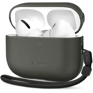 Aizsargvāciņš Tech‑Protect NaturalFit priekš Apple AirPods Pro 3 — olīvu zaļš