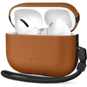 Aizsargvāciņš Tech-Protect NaturalFit priekš Apple AirPods Pro 3 — brūns