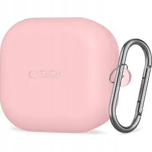 Silicone Hook Case for Samsung Galaxy Buds 4 / Buds 4 Pro by Tech‑Protect, Dusty Pink