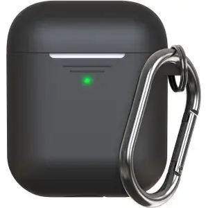 Protective silicone case keychain for AirPods Pro 2 by Class and Culture LLC — KeyBudz Elevate (black)
