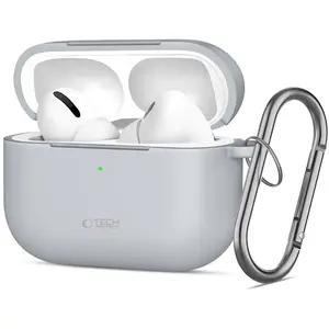 Silikona aizsargmaciņa ar āķi Apple AirPods Pro 3 — Tech-Protect, Crayon Grey