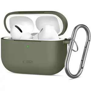 Silicone Hook Case for Apple AirPods Pro 3 by Tech-Protect — Olive Green
