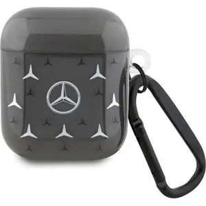 Protective case for AirPods 1/2 by Mercedes — Large Star Pattern, black