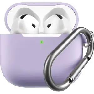 Silikona aizsargvāciņš-atslēgu piekariņš AirPods 4. paaudzei — Class and Culture LLC KeyBudz Elevate (lavender)