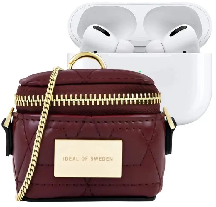 AirPods Zip Bag Quilted Ruby no