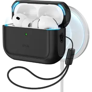 MagSafe-compatible ESR Orbit HaloLock Charging Case for Apple AirPods Pro 3 — Black