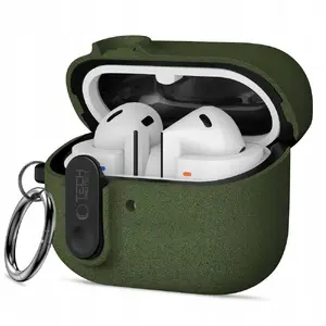 Plāns aizsargvāciņš Tech-Protect ar āķi Samsung Galaxy Buds 3 / 3 FE / 3 Pro, olīvzaļš
