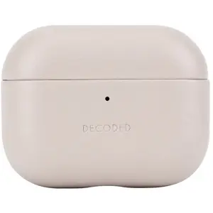 Decoded leather protective case for AirPods Pro 3 (clay) — leather cover, wireless charging compatible