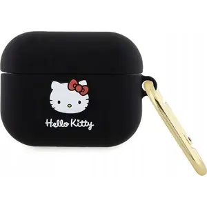 Protective Silicone AirPods Pro Case by Sourcing — HKAP3DKHSK, Black with 3D Hello Kitty Head
