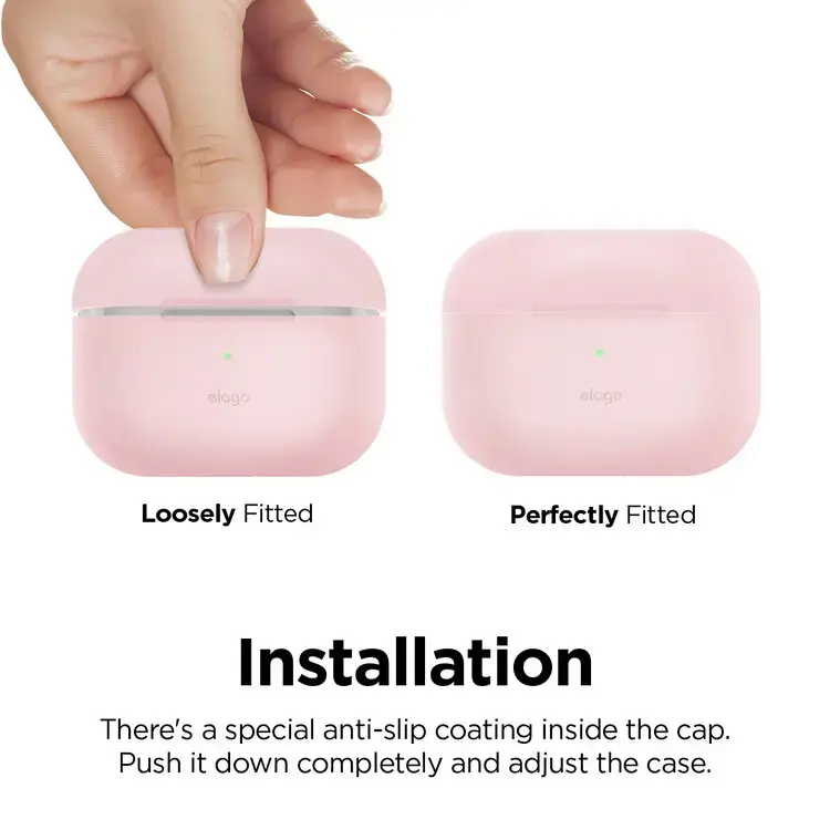 Elago AirPods Pro Silicone Case, Pink Photo 5