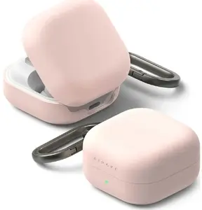 Silicone Protective Case for Samsung Galaxy Buds 4 / Buds 4 Pro by Ringke — Pink Sand