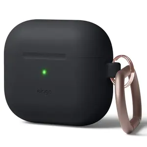 Elago silikona karājamais maciņš AirPods 3 — melns — aizsargvāciņš ar cilpu
