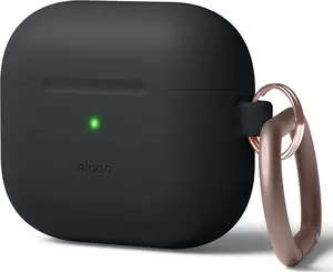 Elago Silicone Hang Case for AirPods 3 — Black — Protective Case with Hanging Loop