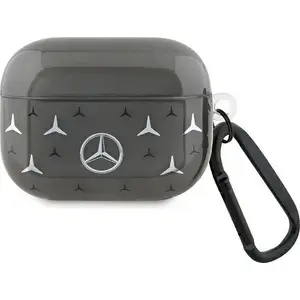 Protective case for AirPods Pro by Mercedes — Large Star Pattern, black