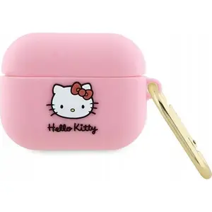 Protective Silicone AirPods Pro Case by Sourcing — model HKAP3DKHSP, pink, 3D Hello Kitty head design