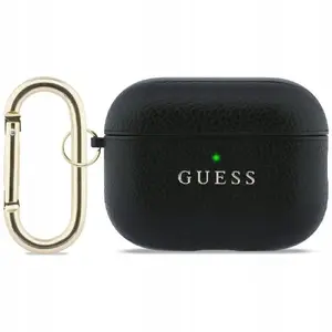 Aizsargvāciņš GUESS priekš Apple AirPods Pro 3 — Grained Classic Logo, melns