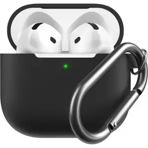 Silikonowe etui ochronne do AirPods 4 gen. — KeyBudz Elevate Keychain (black)