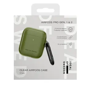 Caurspīdīgs AirPods maciņš iDeal of Sweden priekš AirPods Gen1/2 — khaki, 23.7 g