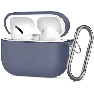 Silikona maciņš Tech‑Protect priekš Apple AirPods Pro 3 — maigi zils