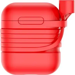 Protective Case with Strap for AirPods by Baseus — Red