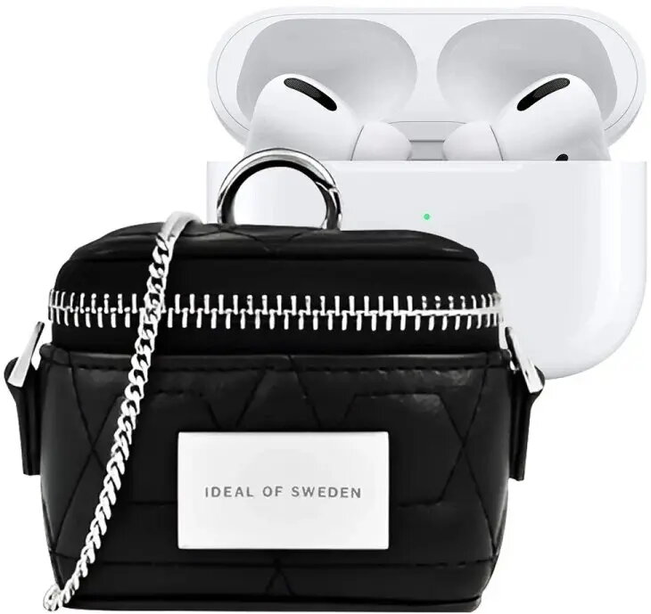 Poppy AirPods Quilted Black somiņa no