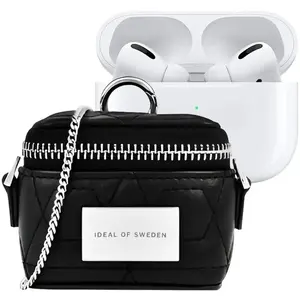 Poppy AirPods Quilted Black somiņa no ideal of sweden — stancēts universāls maciņš