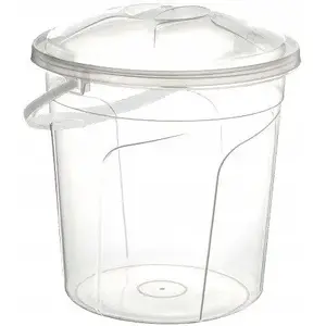 Bucket with lid Katex 15 L transparent, 34 x 34 cm