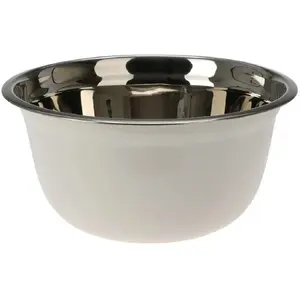 Kitchen bowl Vilde ORI_259706 — stainless steel, white coating, 14.5 cm, 700 ml