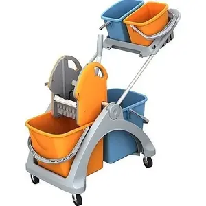 Cleaning trolley Splast TSK-0012 — plastic 2×25 L buckets + 2×6 L pails