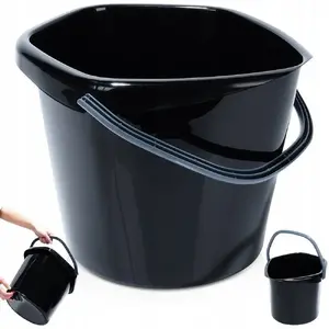 Plastic bucket Vilde 10 L, black